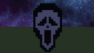 Minecraft Ghost Face pixel art Schematic (litematic)